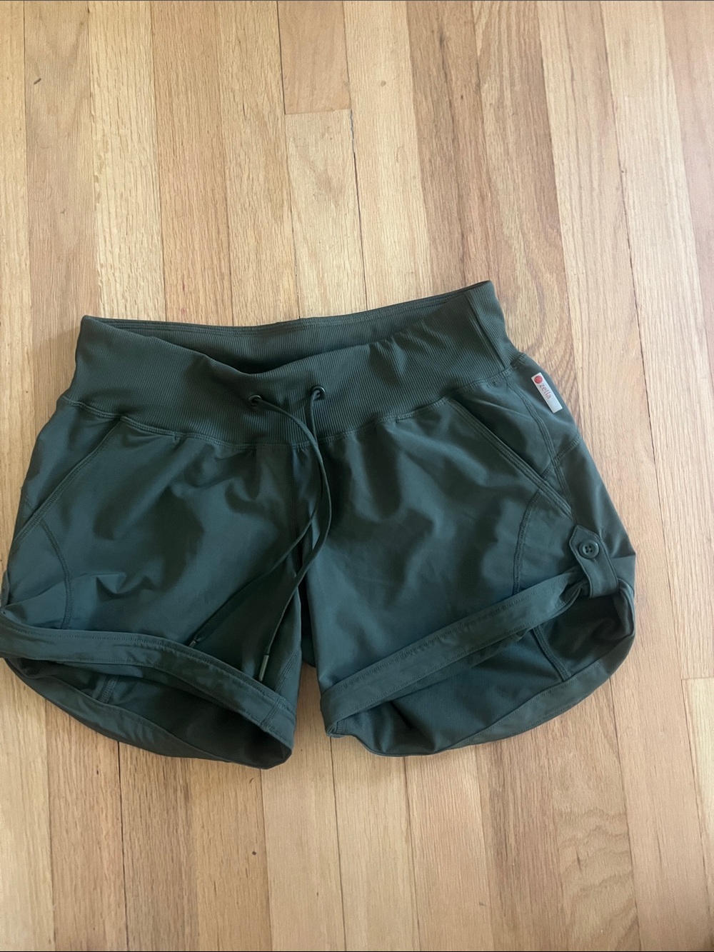 Zella Olive Green Drawstring Athletic Shorts